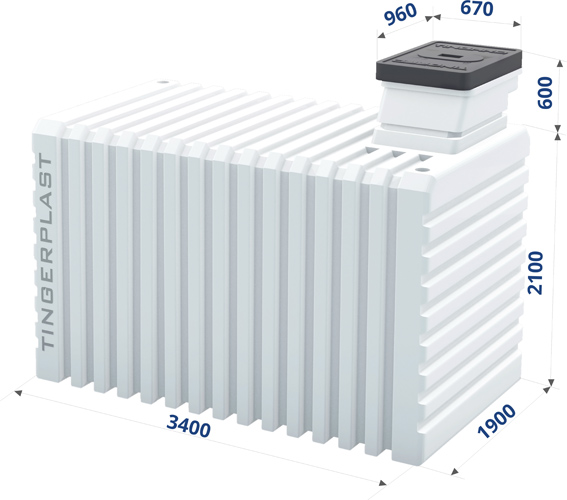 The seamless plastic cellar Tingard 3500